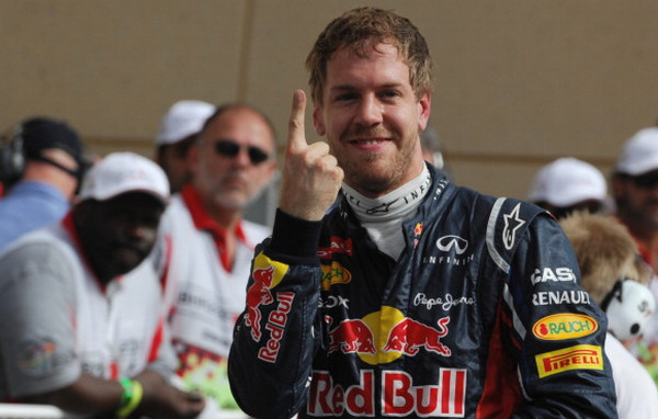 sebastian vettel gp bahrain 2012vettel in pole alonso nono beffa schumacher