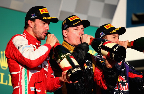 Podio GP Australia 2013, vince Raikkonen seguito da Alonso e Vettel - UltimoGiro.com
