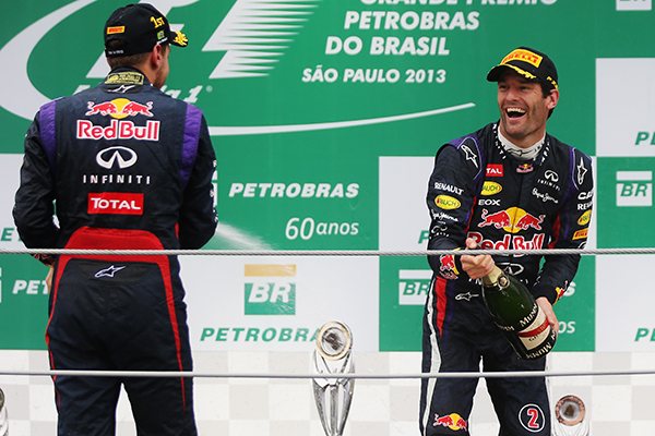 GP Brasile 2013, les jeux sont faits con doppietta Red Bull e Ferrari di bronzo (Mark Webber saluta la Formula 1) - UltimoGiro.com